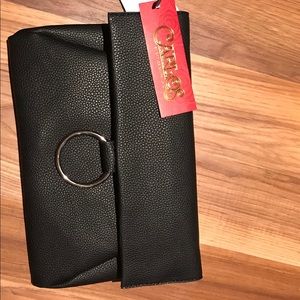 New Carlos Santana Black clutch purse